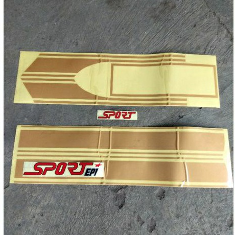 Stiker striping Vespa PX sport gold