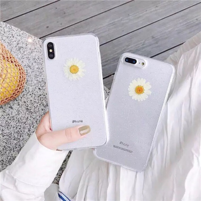 Daisy Glitter Case iPhone Oppo Vivo Xiaomi Samsung Huawei P40 P20 pro A53 V19 Y19 F9 V5 F1s V7 F3 F7