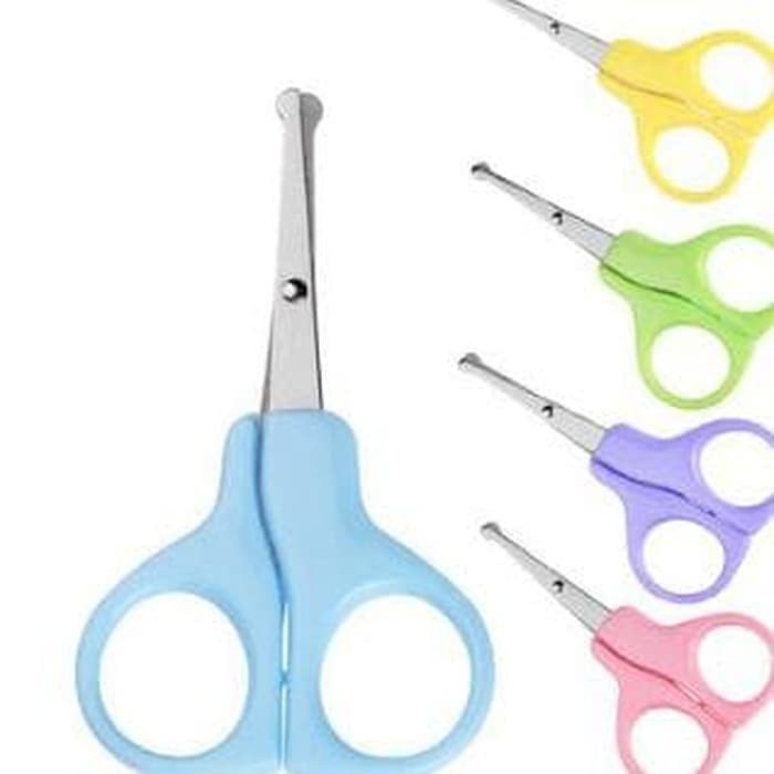 Gunting Kuku Bayi Polos Warna- Warni / Baby Manicure Nail Scissors