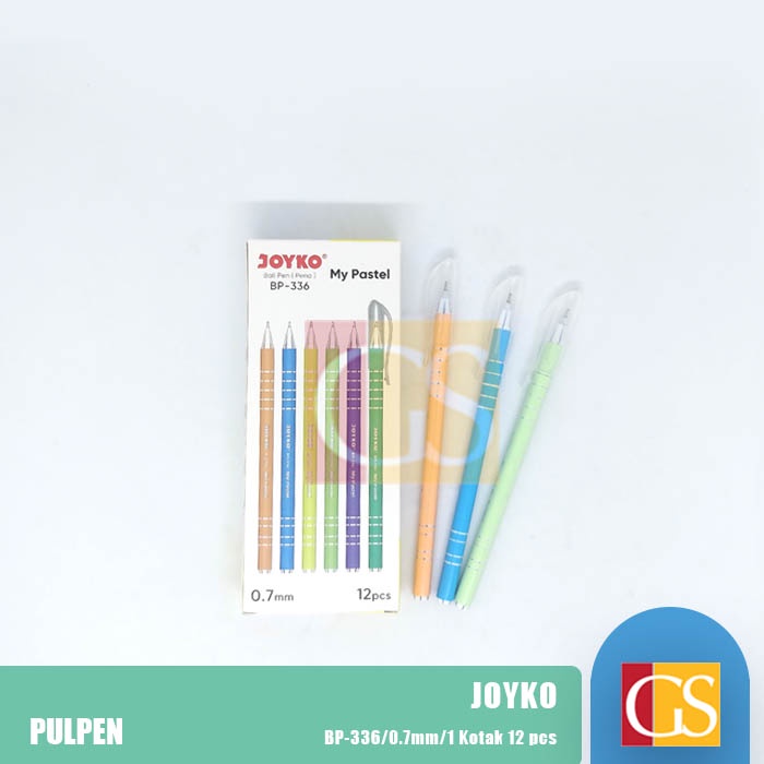 

Pulpen / Ball Pen Joyko My Pastel GP 336 0.7mm Hitam Per Lusin / 12pcs