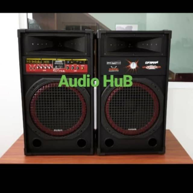 SPEAKER AKTIF MURAH POLYGRAND 15 INCH USB BLUETOOTH SUBWOOFER BASS