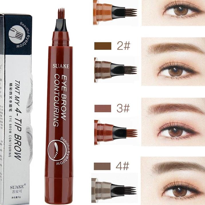 ❅ SUAKE TINT MY 4 TIP BROW EYEBROW COUNTORING PENSIL MAGIC PINSIL PENCIL ALIS AJAIB MURAH WATERPROOF
