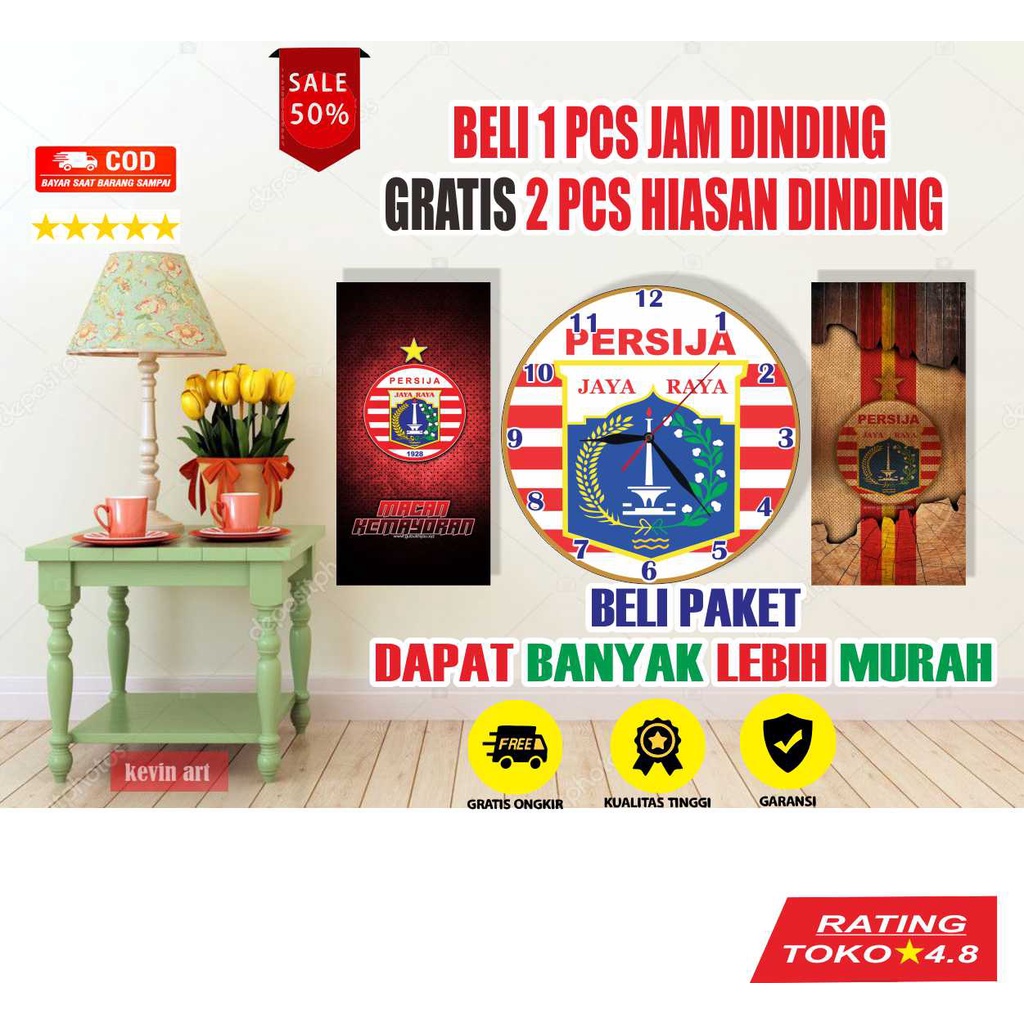 JAM DINDING UNIK LOGO PERSIJA 1 SET MINIMALIS KARAKTER CUSTOM ARTISTIK MODERN MEWAH AESTEHTIC DEKORASI DINDING HIASAN DINDING KOLEKSI SERBA THE JACK MURAH BISA COD KARAKTER POSTER DINDING KAYU UKURAN JUMBO 3d MODERN KLASIK BESAR TEMPEL TEMBOK