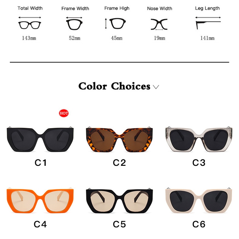 Personality Contrast Sunglasses Women Fashion Diamond Legs Oversized Square Frame