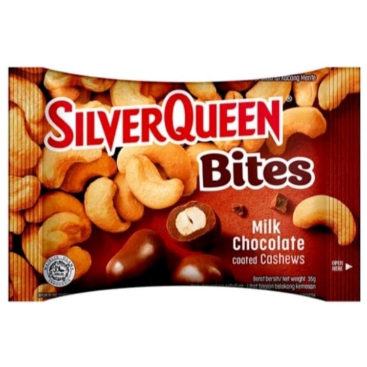 

Silverqueen Bites Cashew 30gr Coklat Silverqueen Bites Cashew 30g Silver Queen Bites Cashew 30gr