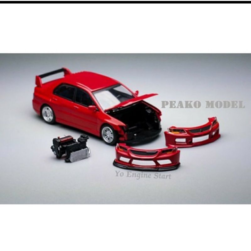 PEAKO MODEL 1/64 MITSUBISHI 2006 LANCER EVOLUTION IX RED
