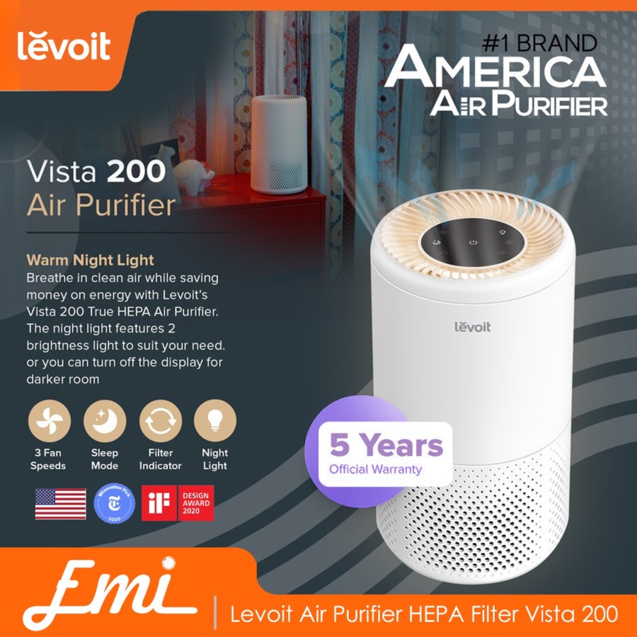 Levoit Air Purifier HEPA Filter Vista 200 Pembersih Udara