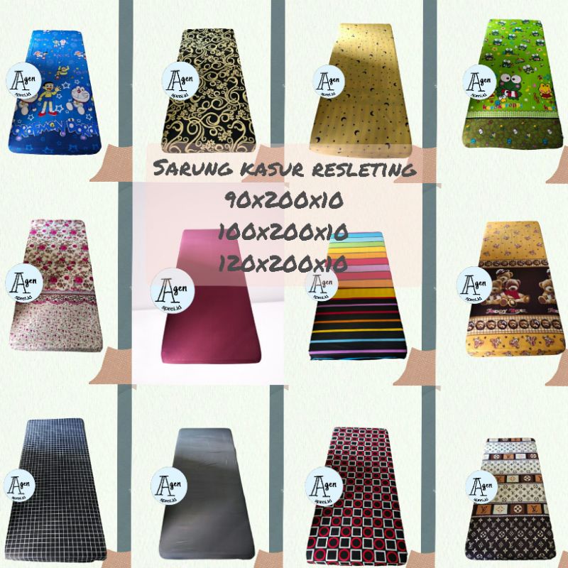 Sarung kasur busa resleting90*200*10/ 100*200*10/120*200*10