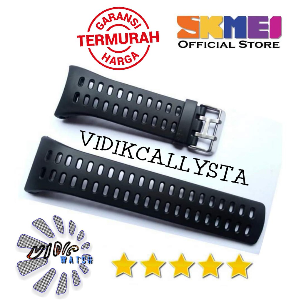 Strap tali jam tangan Skmei 1295 SKMEI 1295 Hitam skmei