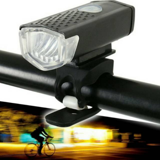  Lampu  depan sepeda  LED battery charge bicycle LED USB 