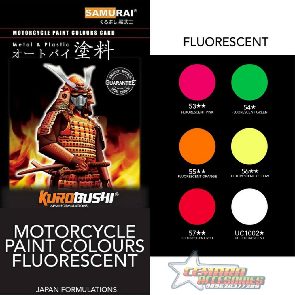 

Pilox Samurai Paint Warna Fluorescent Stabilo 400ml - Cat Semprot