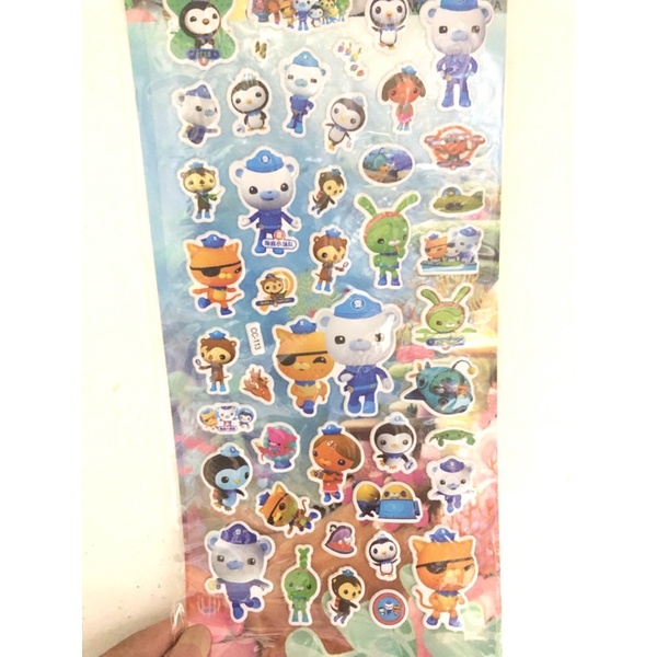 Sticker karakter pooh frozen boy girl music princess avenger 3D glitter-Octonauts