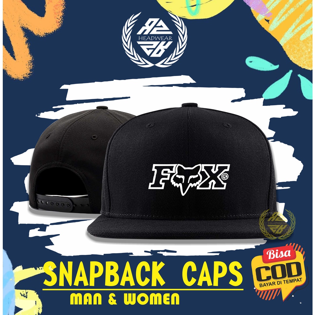 Topi Cap Snapback Cap Sablon Polyflex Logo Fox Topi Pria Snapback Distro Premium Original