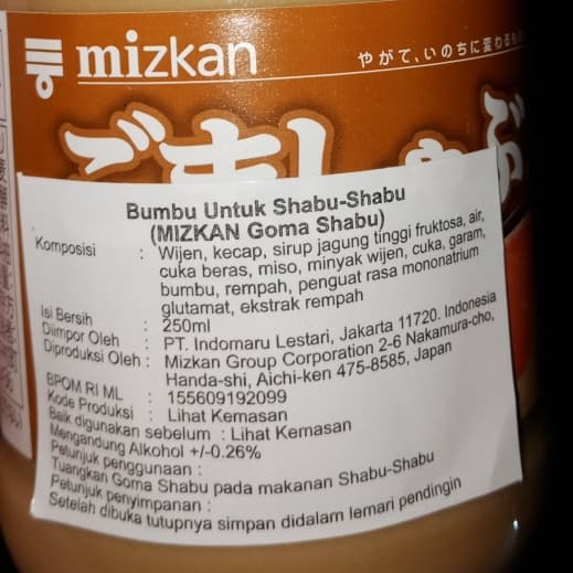 

Flash Sale - Japan Mizkan Goma Shabu / Sesame Dipping Sauce / Saus Wijen 250 Ml