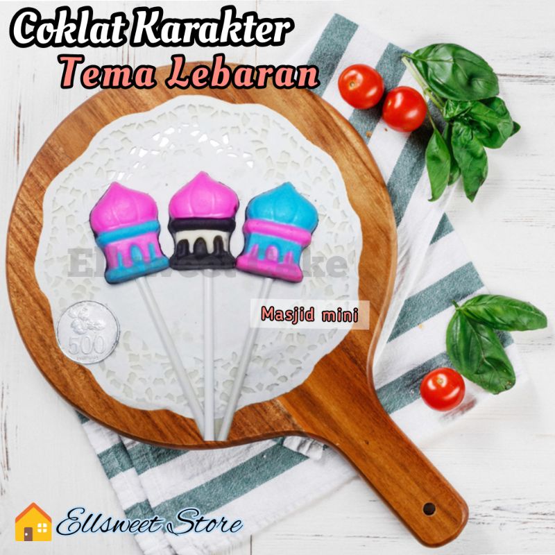 

Cokelat Karakter Masjid Mini | Cokelat Tema Lebaran | hampers Lebaran | Kue Lebaran | Coklat lolipop