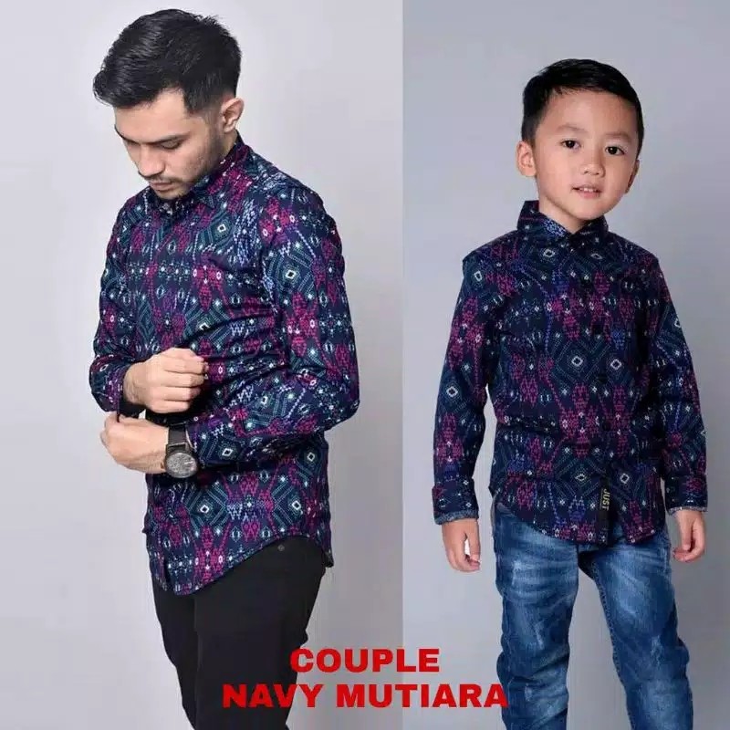 Batik Couple Ayah Dan Anak Laki Laki Modern