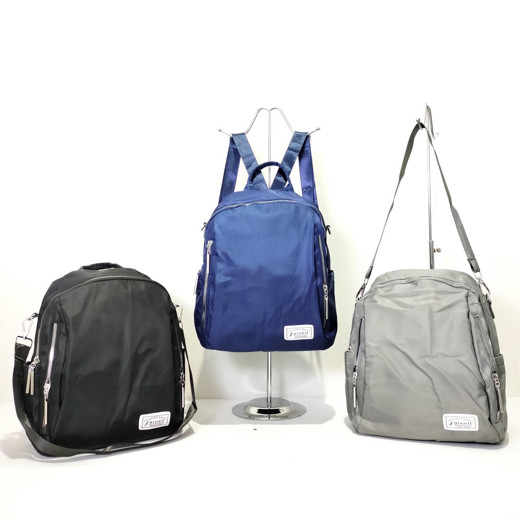 Backpack Wanita Tas Ransel Farnell Fashion Korea Import Selempang 0915-3 Multifungsi 3 in 1