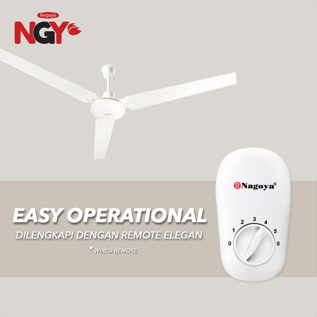 Kipas Angin Plafon NAGOYA (Ceiling Fan) 56&quot; - Baling Besi - NG56CF