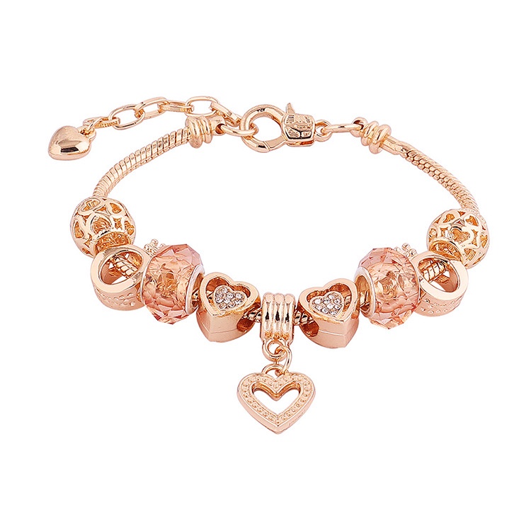 Kualitas Tinggi Fashion Heart Crown Gelang untuk Wanita Elegan Sederhana Pesona Hadiah Terbaik Jual B-22034