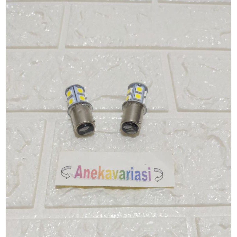 2pcs lampu stop rem belakang mobil 13 mata LED kedip- putih