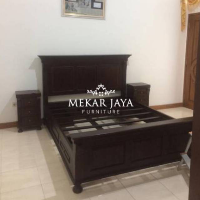 Set Tempat Tidur Box Minimalis Jati Furniture Jepara