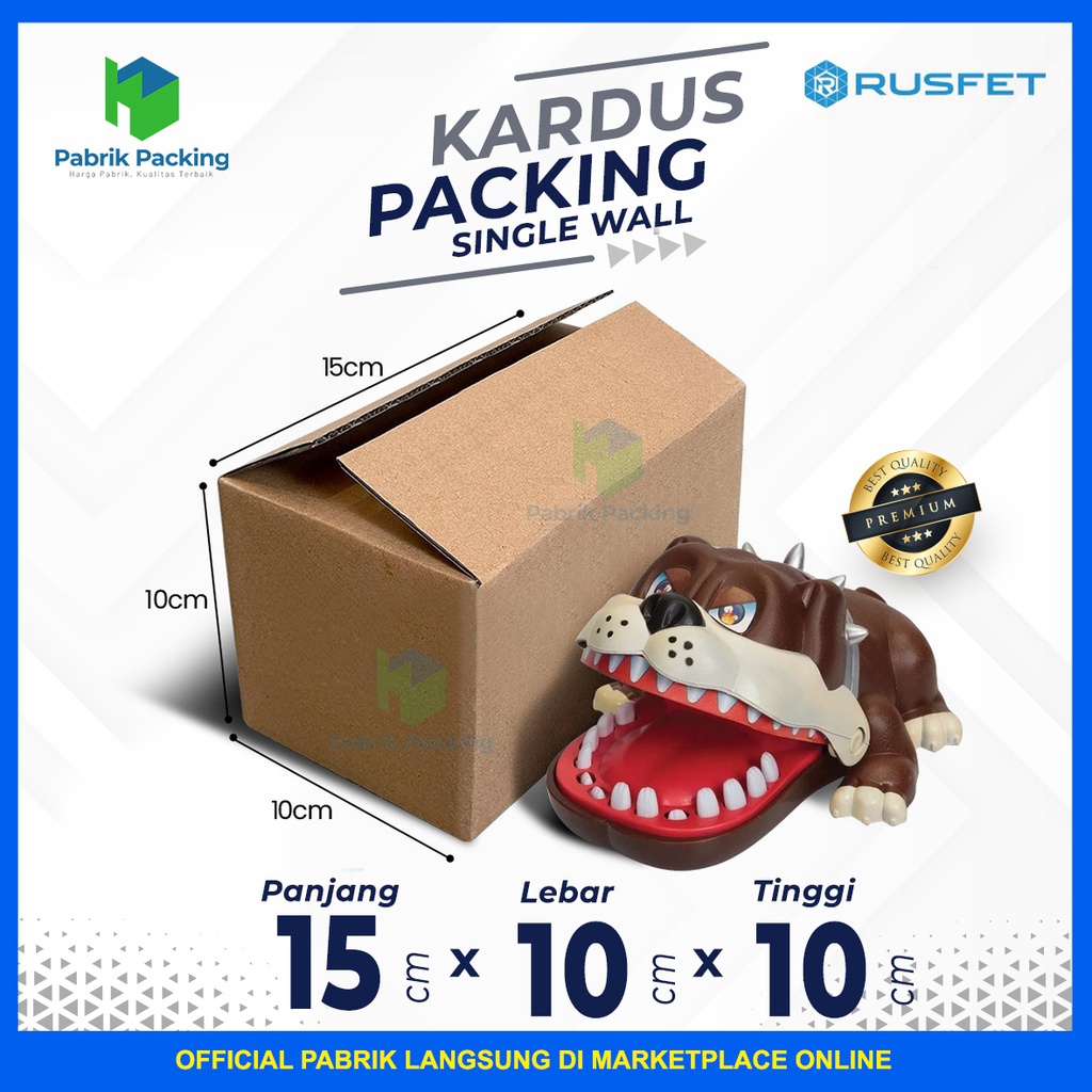 

Kardus Packing | Karton Box Rusfet Polos Kraft Single Wall Size 15x10x10cm Termurah