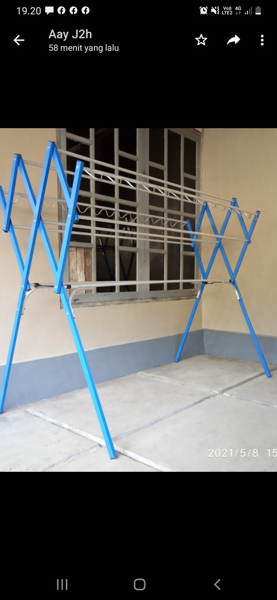 Promo:jemuran/baju/handuk/alumunium-180cm /warna _merah