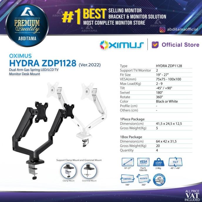 Bracket TV Monitor LED LCD Gas Spring OXIMUS ZDP1128 1128 Tilt Swivel