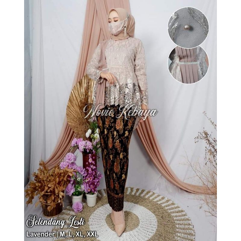 SETELAN KEBAYA AURORA SELENDANG SERUTY/KEBAYA TERLARIS/KEBAYA TERMURAH