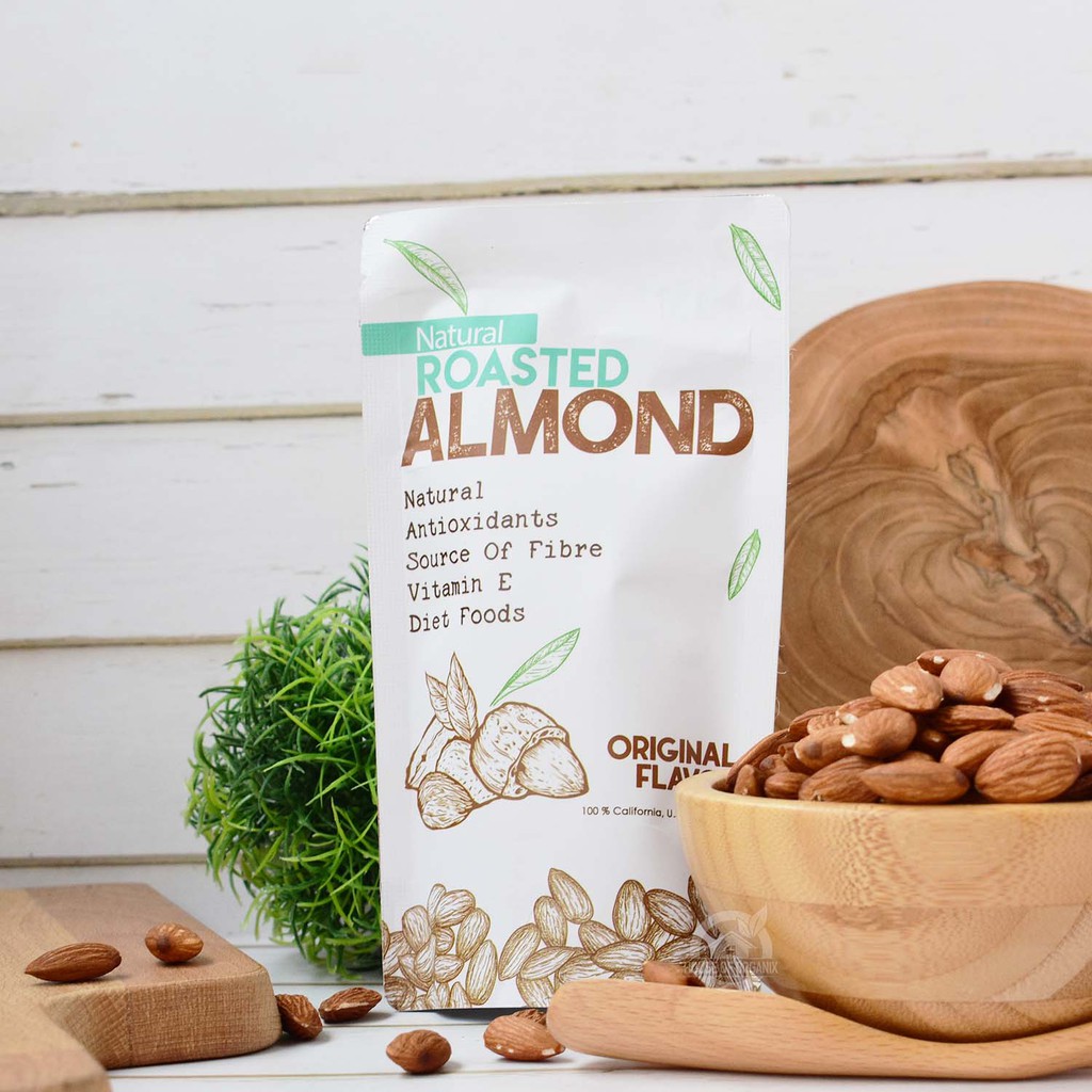 Natural Roasted Almond (Panggang) 100 Gr