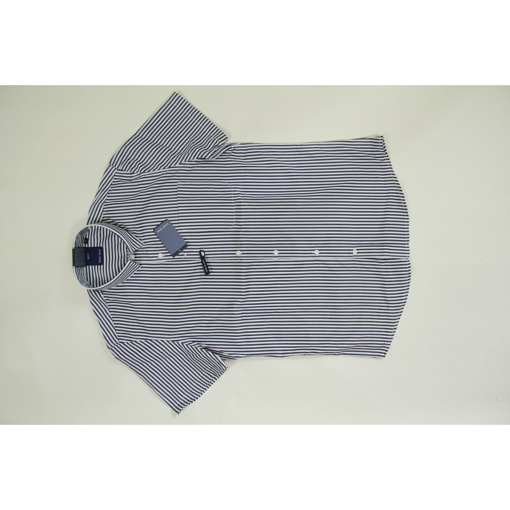 Kemeja Pria Formal Slimfit Stanley Adams Lengan Pendek Motif Garis 03 | Hem Pria Slimfit | Kemeja Kantor | 100% Original brand