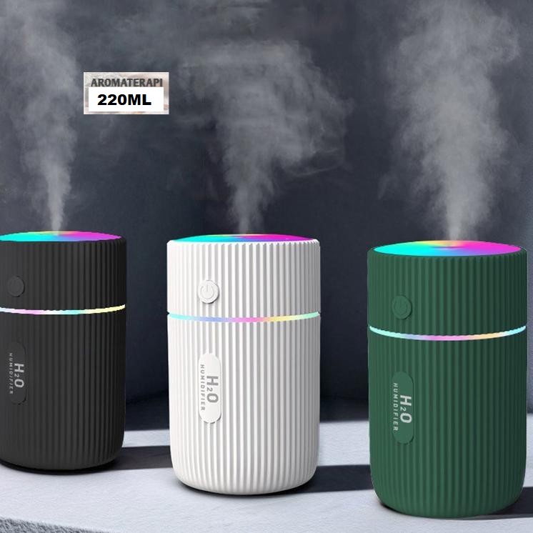 Humidifier Usb Air Diffuser Purifier Pelembab Udara Light Color H2O 220ml / 320ml /300ml