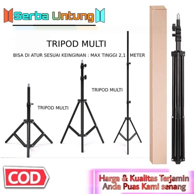 Tripod 2 Meter Plus Packing Tripod Hp Kamera For Ring Light Tripod Multi Aluminium