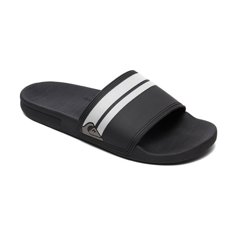 Sandal quiksilver rivi word slide Black white