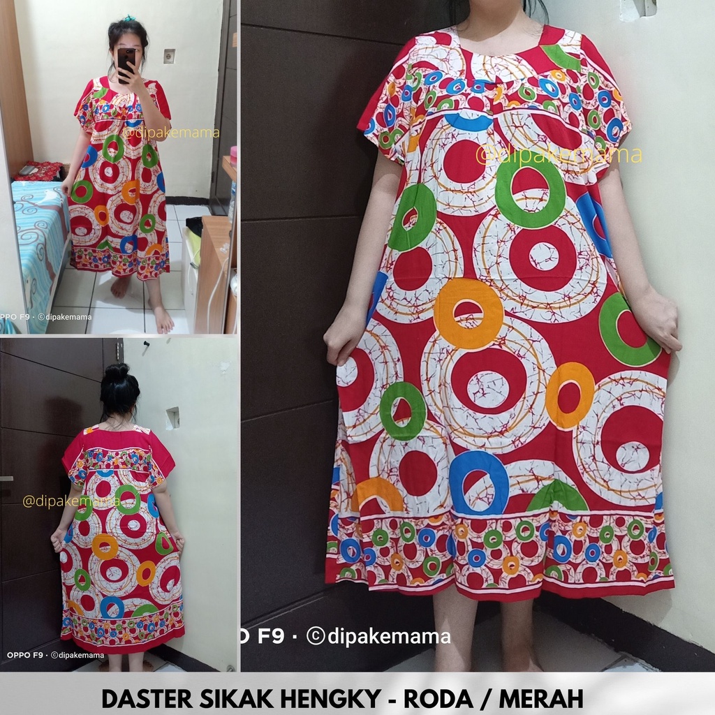 Daster Hengky Sikak ANYELIR TERBARU SEPATU BINTANG roda Baju Tidur Daster Batik Murah Harga Pabrik DASTER WANITA TERLARIS-RODA-MERAH