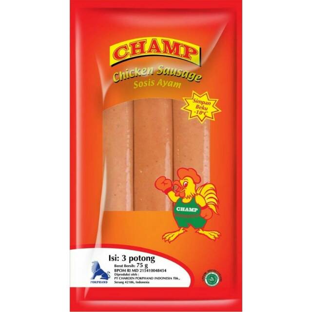 

Sosis Ayam 3pc 75gr Champ Malang Raya