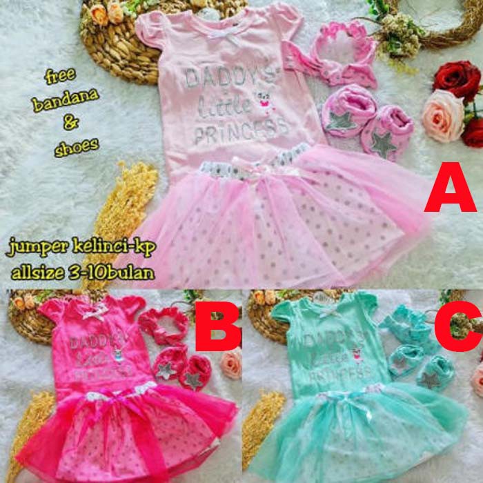 Baju Bayi Perempuan Jumper Set Daddy Little Princess