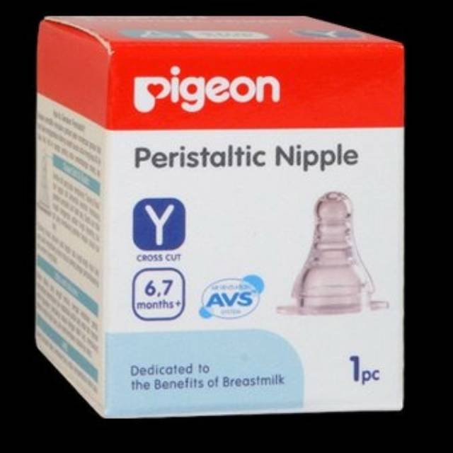 Pigeon Peristaltic Slim Neck Nipple 1 Box (S - M - L - Y)