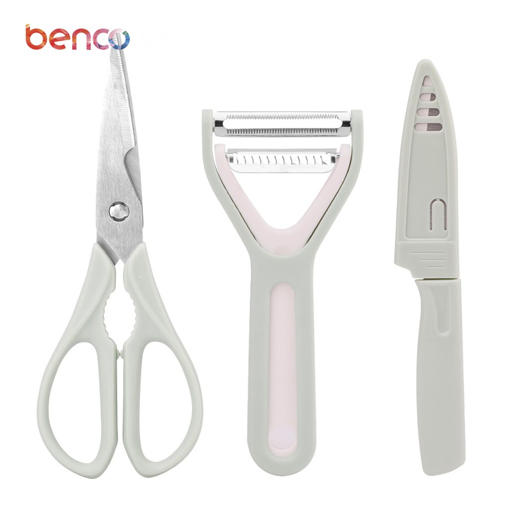 Cuci Gudang Benco Alat Masak Set 3 Pcs Pisau Gunting Pengupas Buah Lengkap Serbaguna Multifungsi 3o9VwDIb0MWBK
