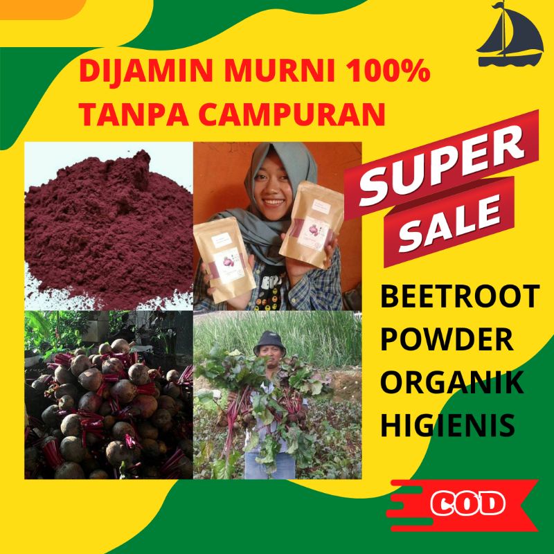 

Buah Bit Bubuk Organik Beetroot Powder 100 Gram