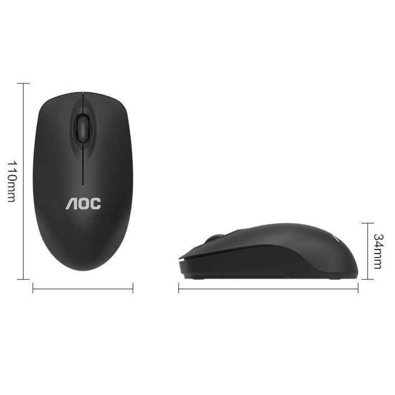 AOC MS320 notebook bisnis mouse nirkabel USB komputer kantor 2.4G otomatis tidur 3D fotolistrik