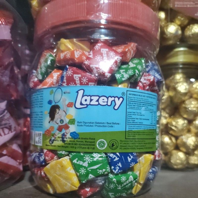 lazery kembang gula lunak aneka rasa toples