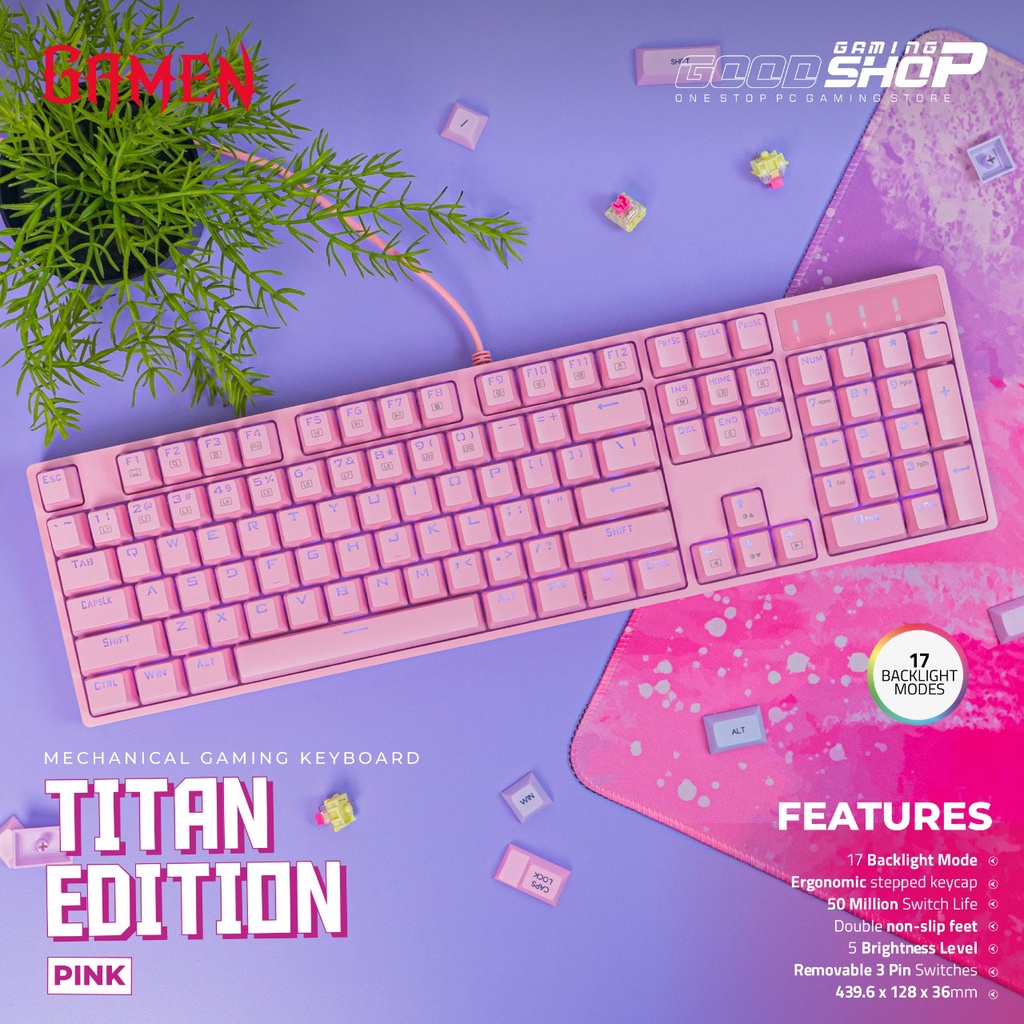 GAMEN Titan Pink Edition Original - Mechanical Keyboard