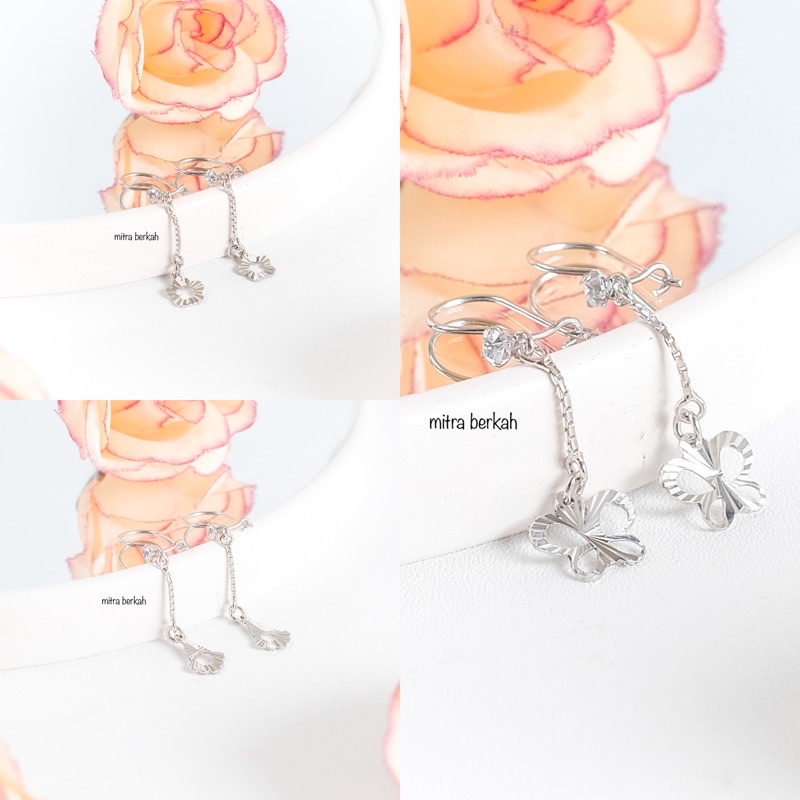 (4) Taeri | Anting perak S925 asli / Anting silver wanita