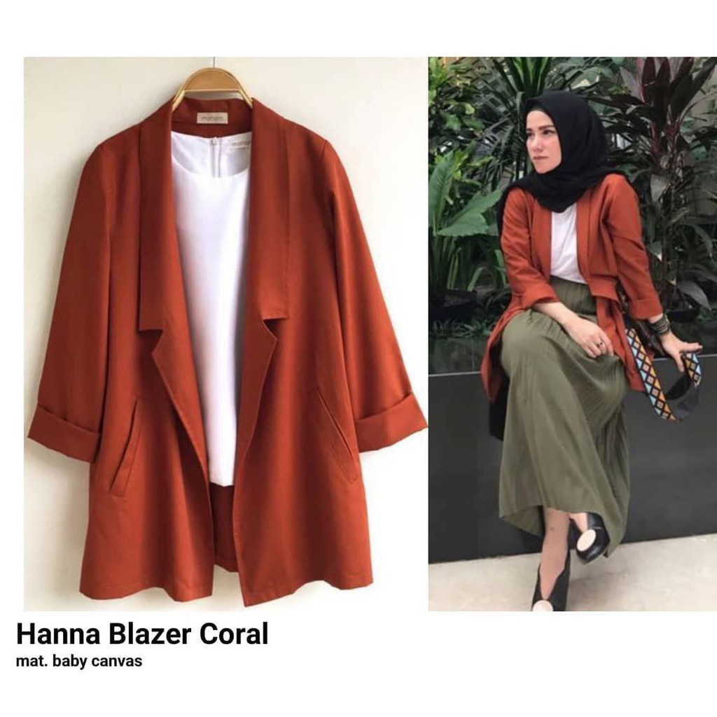 Nara Grosir - Hanna Blazer l Blazer Polos Wanita