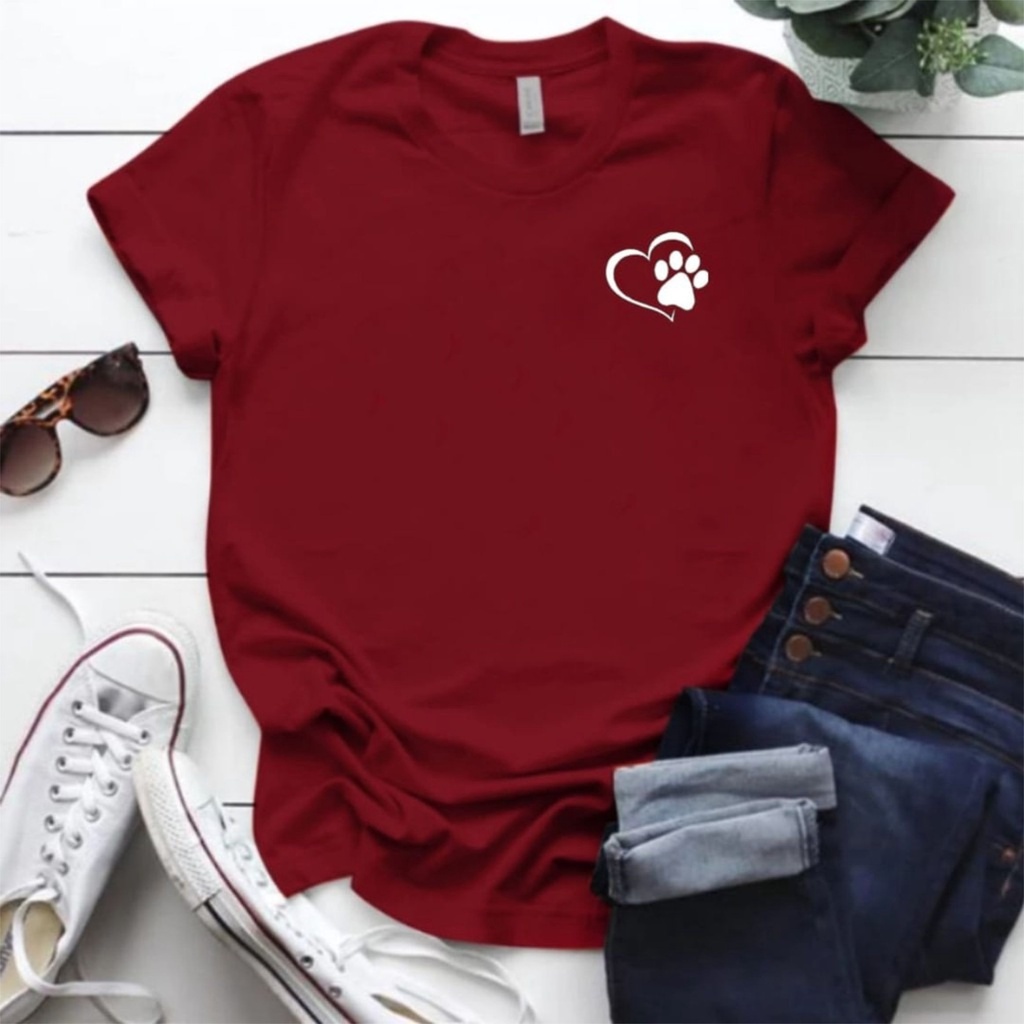 Kaos Wanita LOVE PAW / Tshirt Combed 30s Wanita / Tumblr Tee / Atasan Baju