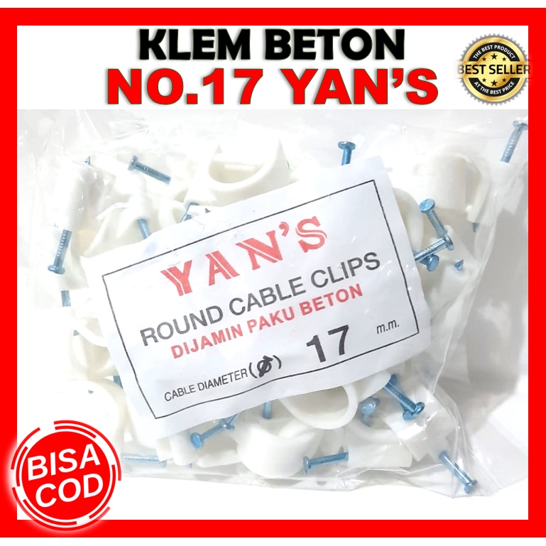 Klem Beton 17 Yan's Round Cable Clips