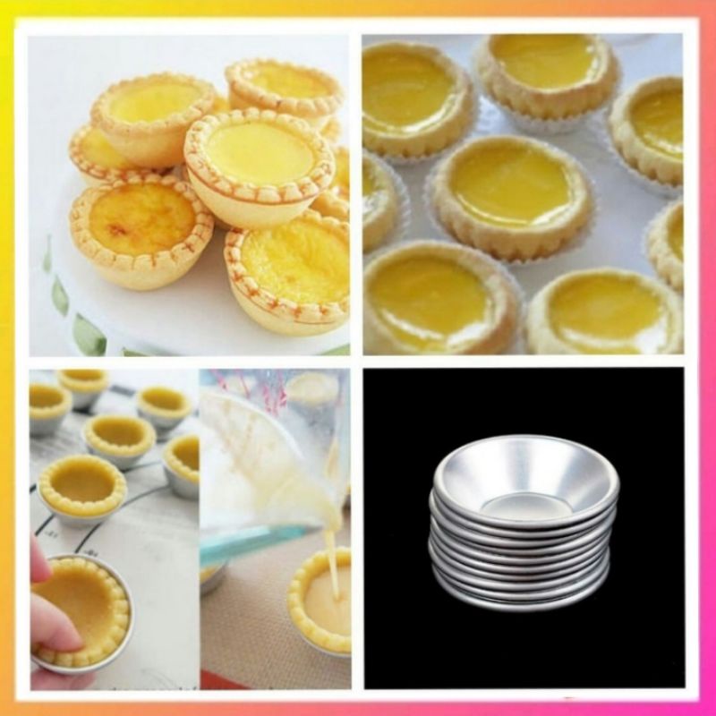 Cetakan egg tart mini pie pai loyang pie 1: susu produk bagus tebal anti mleot / cetakan kue talam.