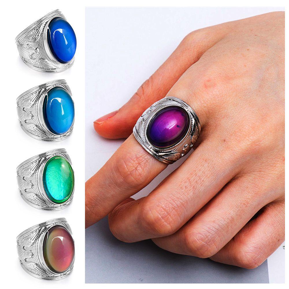 Suyo Mood Ring Ukuran 5-10 Hadiah Fashion Baru Untuk Wanita Gadis Kontrol Suhu