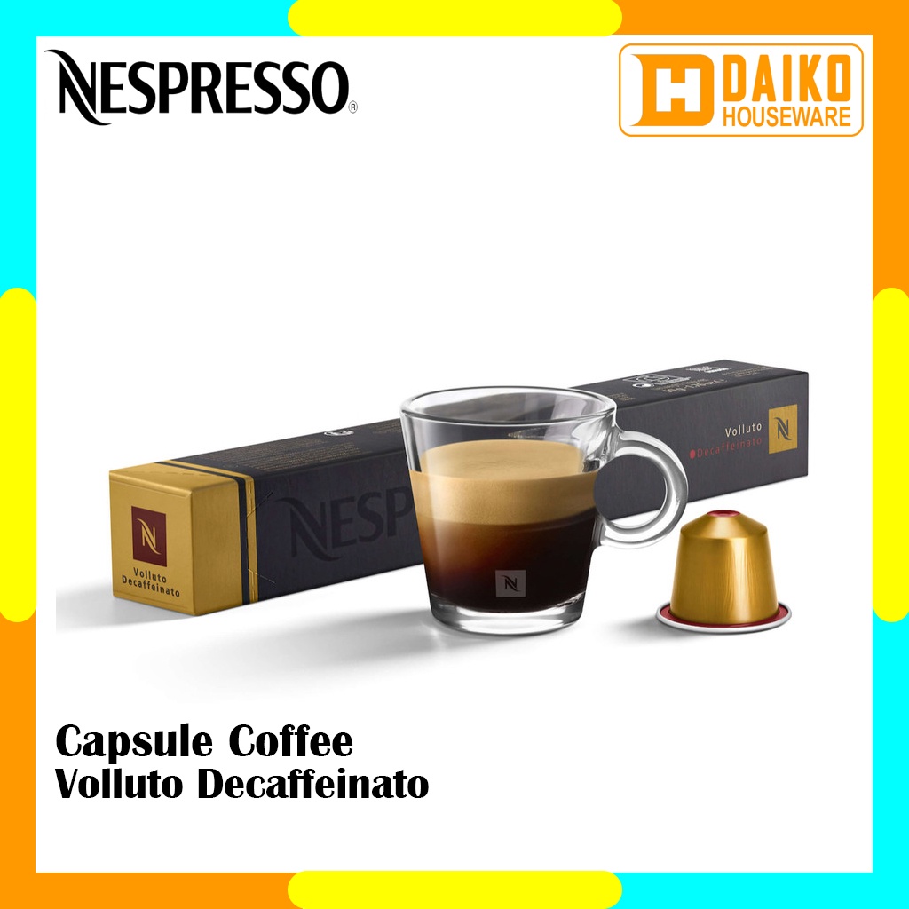 Capsule Nespresso Volluto Decaffeinato Original Nestle 1 Pack - Coffee Espresso Kopi Kapsul Expired Panjang